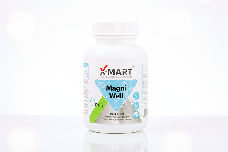 بسته‌بندی قرص مگنی ول ایکس مارت، مکملی برای سلامت عضلات و اعصاب